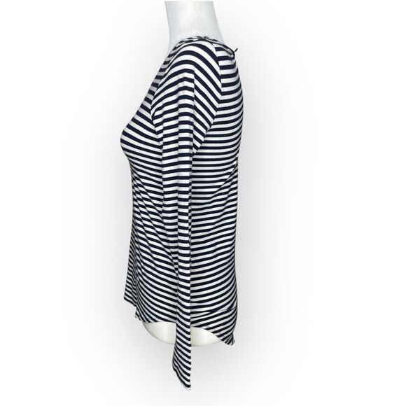 Theory Erossa Striped Long Sleeve Knit Stretch Top Size Small - Picture 2 of 9
